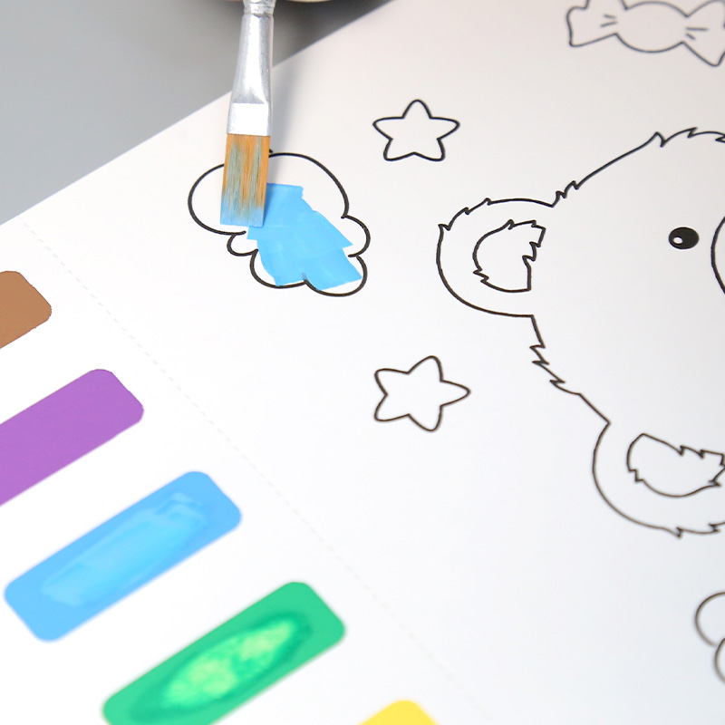 Theme Pattern Watercolor Coloring Book