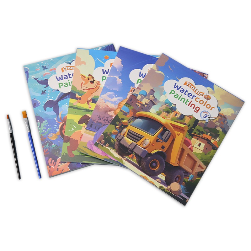 Oceanus Scene Watercolor Coloring Book