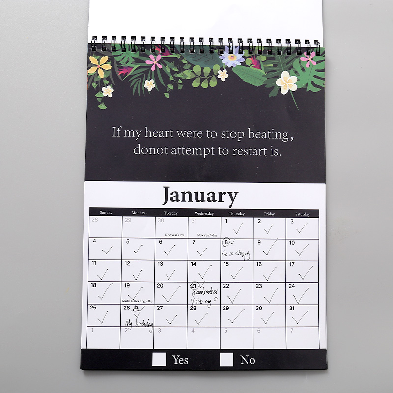 Destrictus spissus charta Calendarium